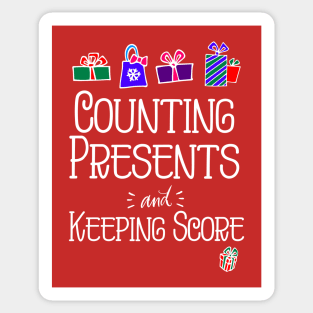 Counting Presents in white - Sticker